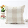 Set of 2 buffalo-check throw pillows size 18"x18" with 450g inserts of each
