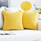 18''x18'' Textured Popcorn Weave Throw Pillow | 10 Colors – Cozy & Modern Solid Design | Couch & Bedroom Accent | Insert Included