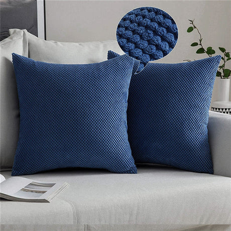 18''x18'' Textured Popcorn Weave Throw Pillow | 10 Colors – Cozy & Modern Solid Design | Couch & Bedroom Accent | Insert Included