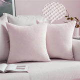 18''x18'' Textured Popcorn Weave Throw Pillow | 10 Colors – Cozy & Modern Solid Design | Couch & Bedroom Accent | Insert Included