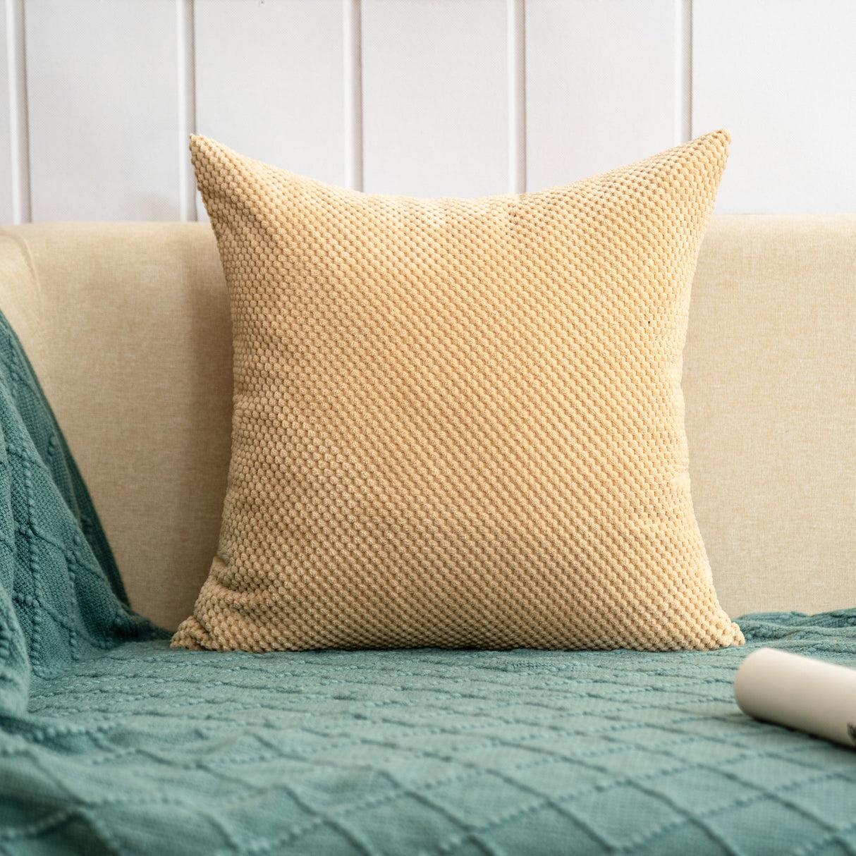 Set of 2 Cross shape Solid Color Pillows (With 450g Inserts) size 18"x18"