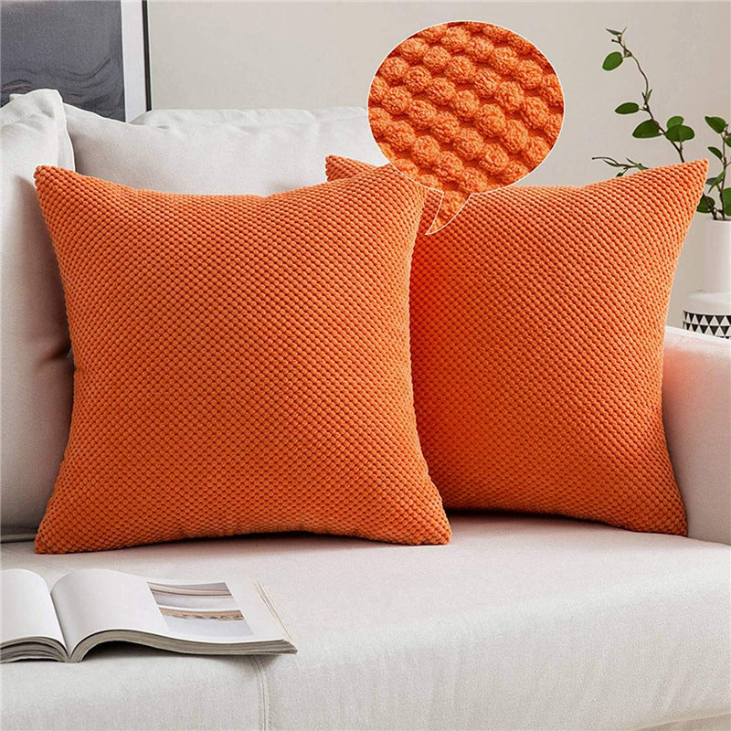 18''x18'' Textured Popcorn Weave Throw Pillow | 10 Colors – Cozy & Modern Solid Design | Couch & Bedroom Accent | Insert Included