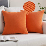 18''x18'' Textured Popcorn Weave Throw Pillow | 10 Colors – Cozy & Modern Solid Design | Couch & Bedroom Accent | Insert Included