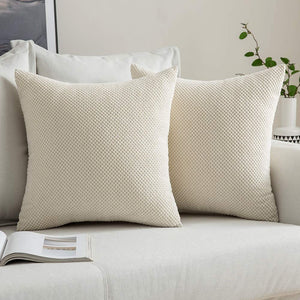 Set of 2 Cross shape Solid Color Pillow covers size 18"x18"