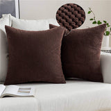 18''x18'' Textured Popcorn Weave Throw Pillow | 10 Colors – Cozy & Modern Solid Design | Couch & Bedroom Accent | Insert Included