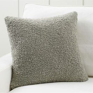 Set of 2 Teddy Faux Fluffy Solid Color Throw Pillows covers With Inserts  size 18"x18"