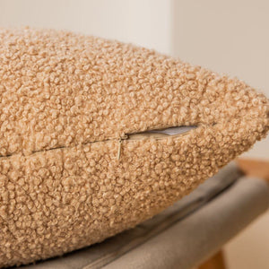 18"x18" Teddy Faux Fluffy Solid Color Pillows (With  Insert)