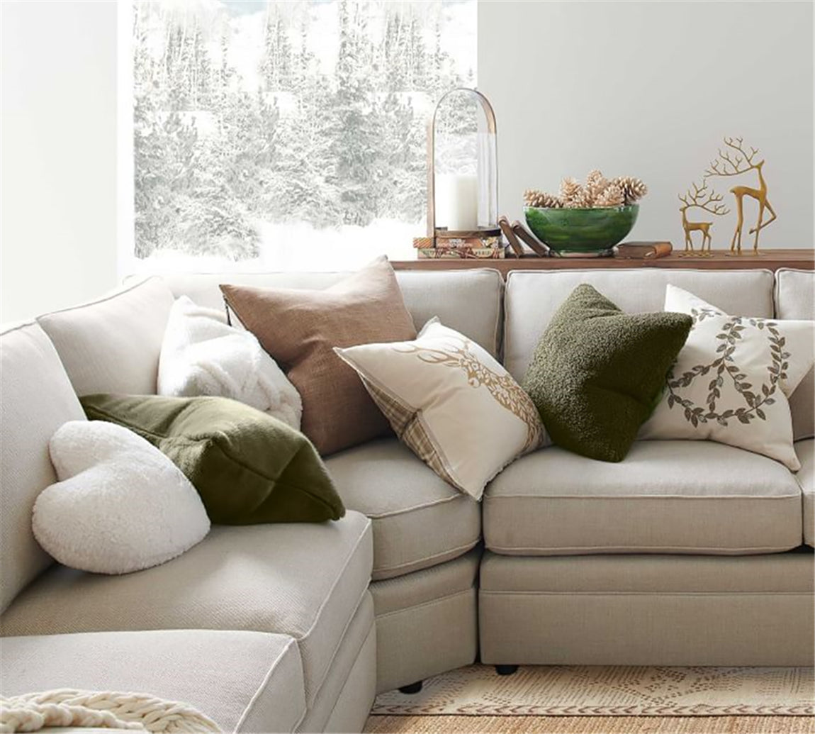 18"x18" Teddy Faux Fluffy Solid Color Pillows (With  Insert)
