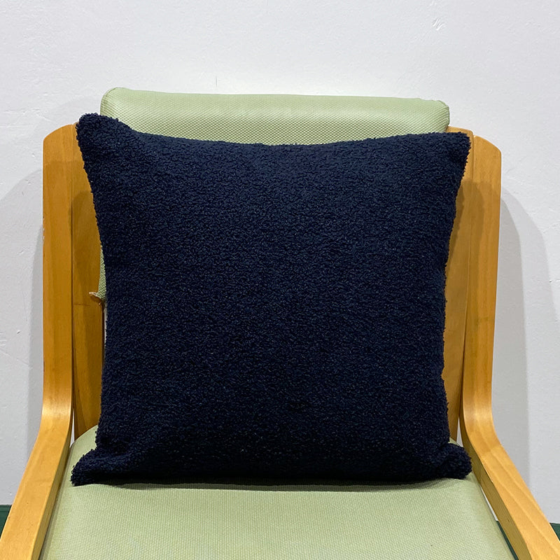 18"x18" Teddy Faux Fluffy Solid Color Pillows (With  Insert)