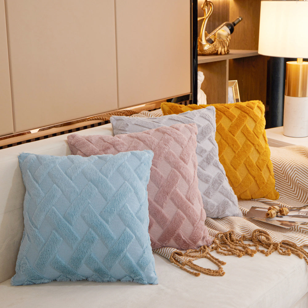 Crossline-shaped Plush Throw Pillow (With Insert)