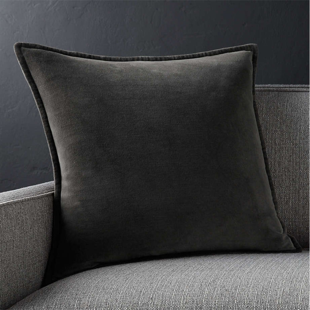 20''x20'' Luxe Velvet Throw Pillow  | 19 Colors – Soft & Elegant Piped Edge Design | Modern Couch & Bedroom Accent | Insert Included