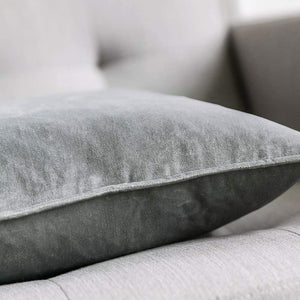 Velvet Throw Pillow  pack of 1, size 12"x20, 18"x18", 20"x20" options, Blue, velvet, 12X20 – Fancy & Stacy