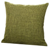 Pack of 1 Polyester/Linen Blend Throw Pillow  (With Insert) 4 sizes of options, Army green, linen, 18X18 – Fancy & Stacy