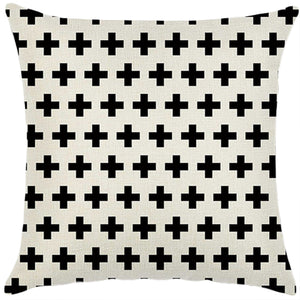 Set of 2 18"x18" square throw pillow geometric images  450g inserts