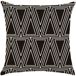 Set of 2 18"x18" square throw pillow geometric images  450g inserts