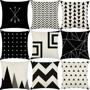 Set of 2 18"x18" square throw pillow geometric images  450g inserts