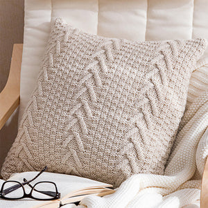 Knitted Cozy Home Decoration Throw Pillow pack of 1