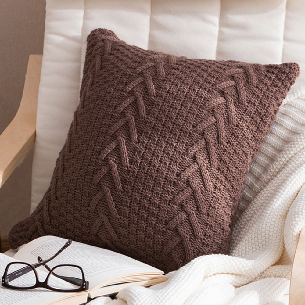 Knitted Cozy Home Decoration Throw Pillow pack of 1