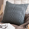 Knitted Cozy Home Decoration Throw Pillow cover 18"x18"