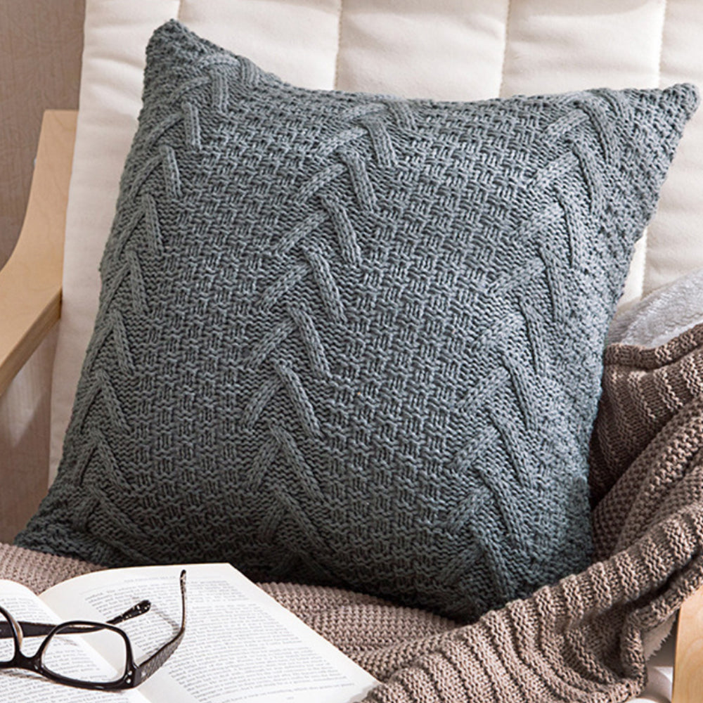 Knitted Cozy Home Decoration Throw Pillow pack of 1