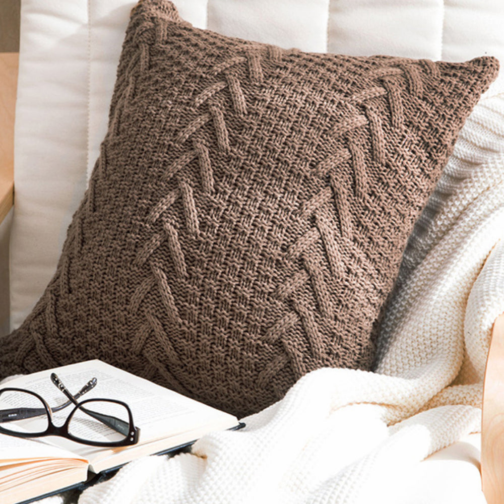 Knitted Cozy Home Decoration Throw Pillow pack of 1