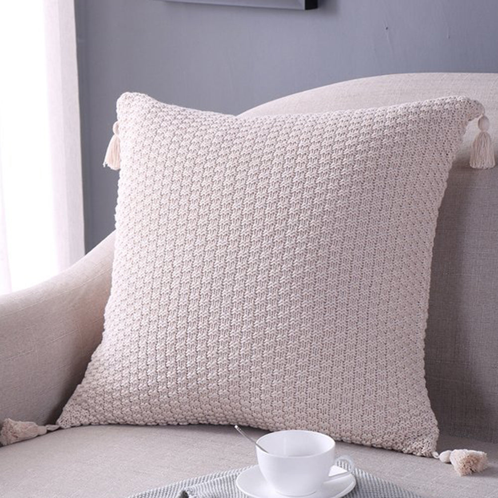 Knitted Cozy Home Decoration Throw Pillow pack of 1