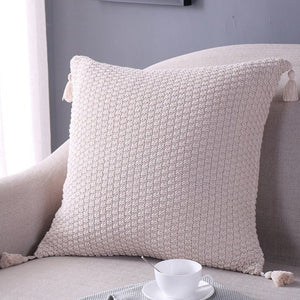 Knitted Cozy Home Decoration Throw Pillow cover 18"x18"