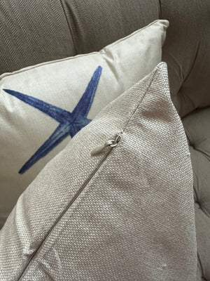 Set of 4 Square Cloth Throw Pillow Ocean themes 18"x18"(With 450g Inserts)