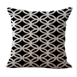 Pack of 2 Square Geometric 18''x18'' Throw Pillow cases