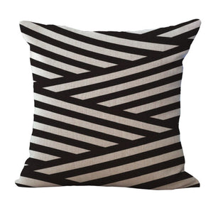 Set of 2 Square Geometric Pattern Throw Pillow (With 450g Inserts) size 18"x18"