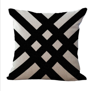 Pack of 2 Square Geometric 18''x18'' Throw Pillow cases