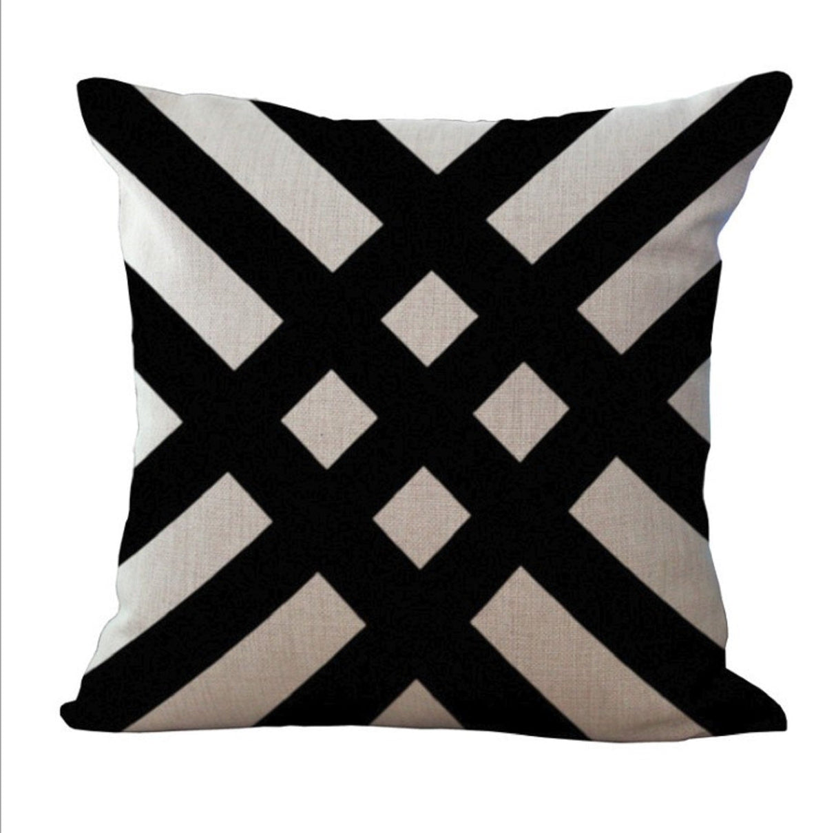 Set of 2 Square Geometric Pattern Throw Pillow (With 450g Inserts) size 18"x18"