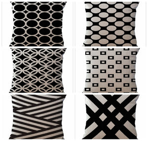Pack of 2 Square Geometric 18''x18'' Throw Pillow cases