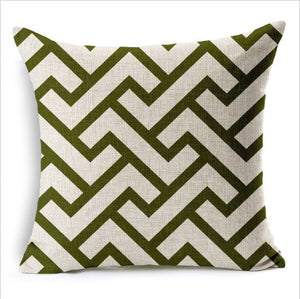 Set of 2 Square Geometric Pattern Throw Pillow (With 450g Inserts) size 18"x18"