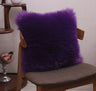 Pack of 1 Furry fur (front) Faux (back)Throw pillow cover 3 sizes and colors options