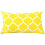 Pack of 2 Geometric Polyester Blend Lumbar Throw Pillow covers size 12"x20" (Covers Only)