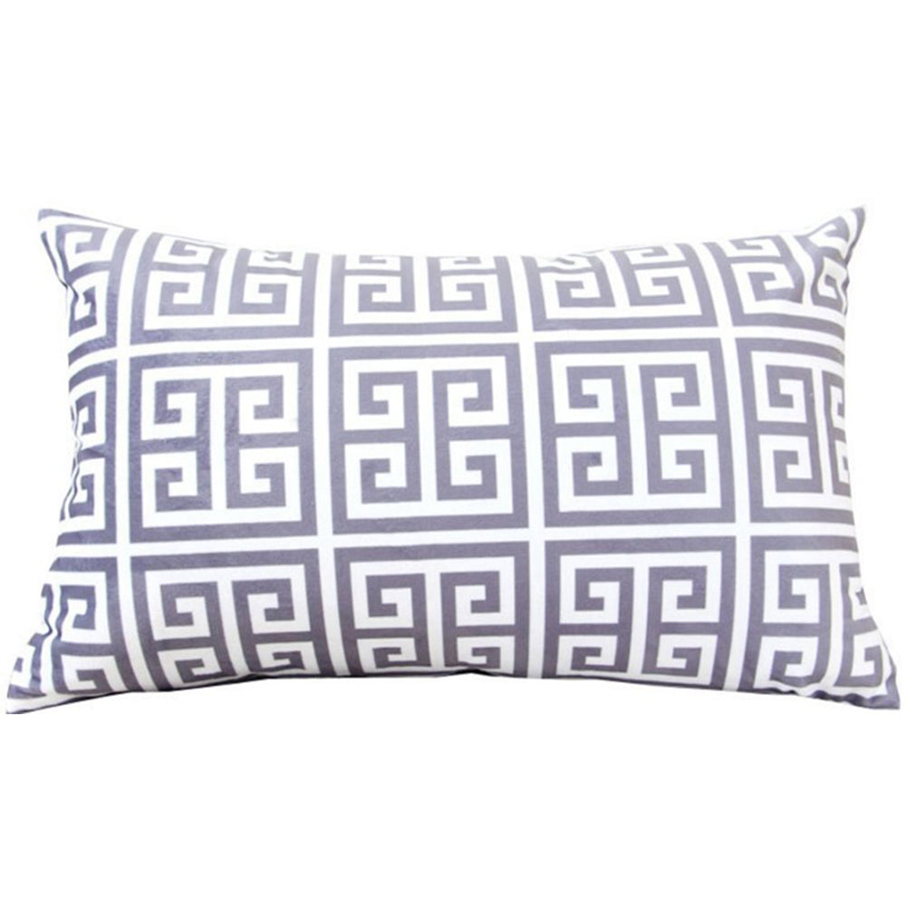 Pack of 2 Geometric Polyester Blend Lumbar Throw Pillow covers size 12"x20" (Covers Only)