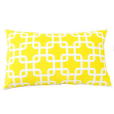 Pack of 2 Geometric Polyester Blend Lumbar Throw Pillow covers size 12"x20" (Covers Only)