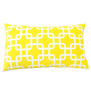 Pack of 2 Geometric Polyester Blend Lumbar Throw Pillow covers size 12"x20" (Covers Only)
