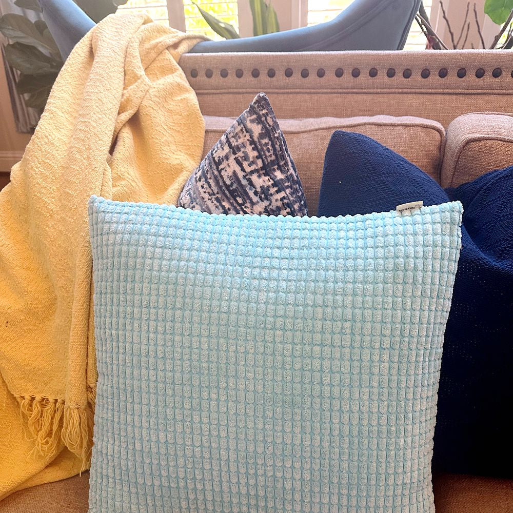 Pack of 1 Polyester Blend soft hand feeling Throw Pillow(With insert) size 18"x18" or 12"x20"