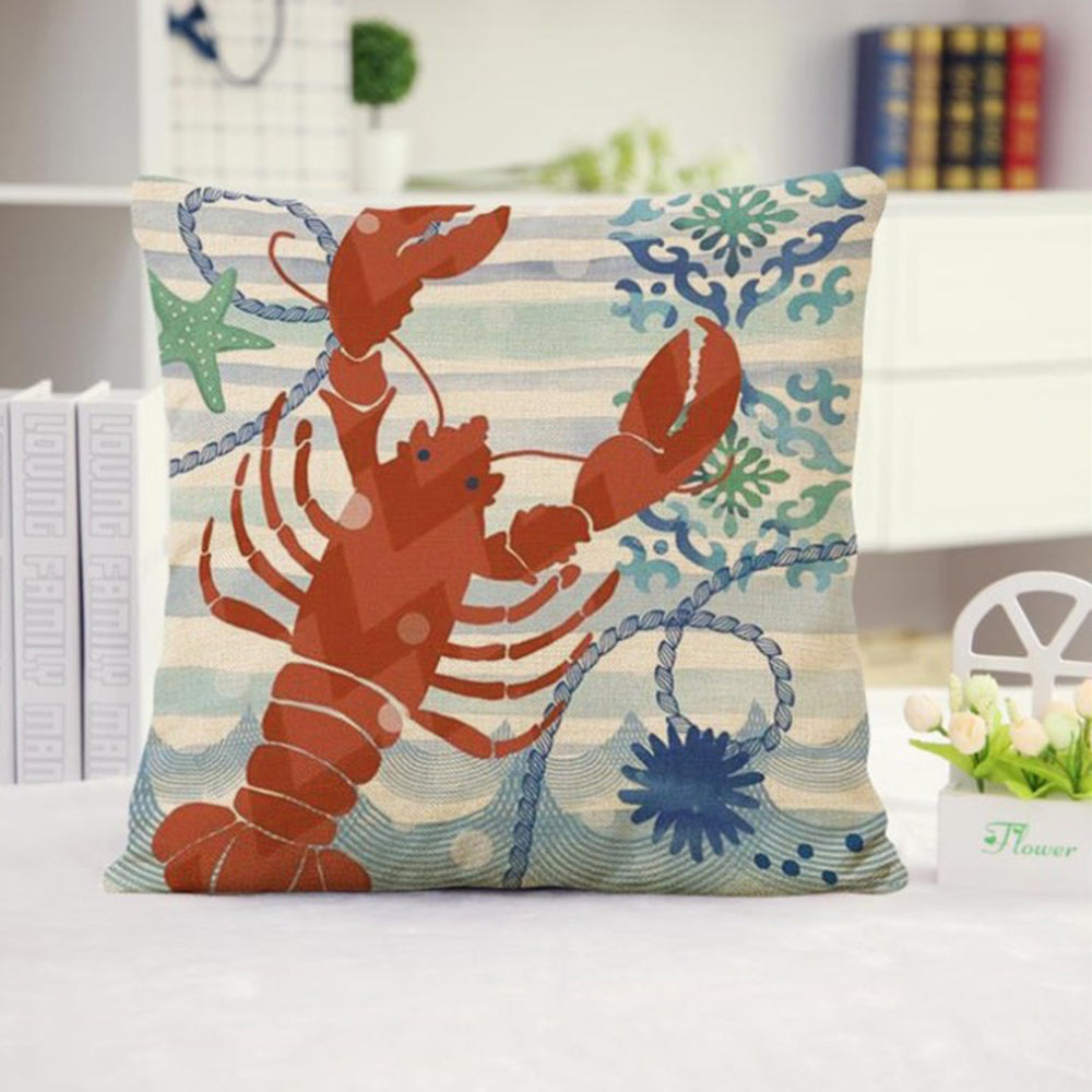 18''x18'' coastal print throw pillow | 15 designs nautical & beach themed insert included