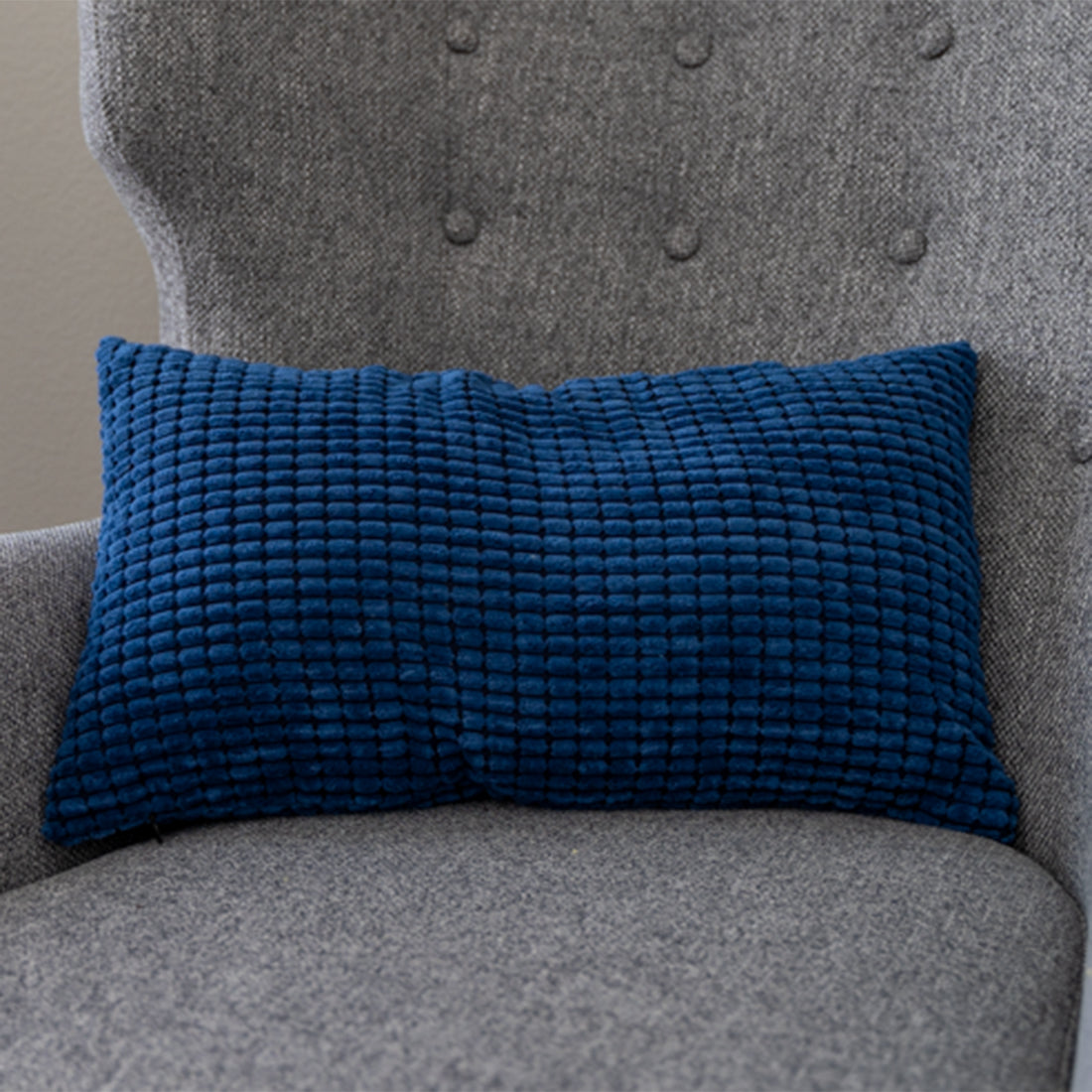 2pcs polyester-blend throw pillows 12x20 inch for lumbar support  2 covers and 2 Inserts, blue, 12X20 – Fancy & Stacy