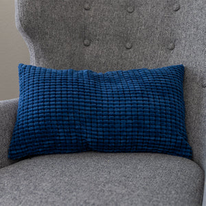 2pcs polyester-blend throw pillows 12x20 inch for lumbar support  2 covers and 2 Inserts, blue, 12X20 – Fancy & Stacy