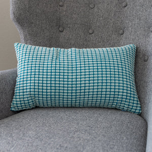 2pcs polyester-blend throw pillows 12x20 inch for lumbar support  2 covers and 2 Inserts, blue, 12X20 – Fancy & Stacy