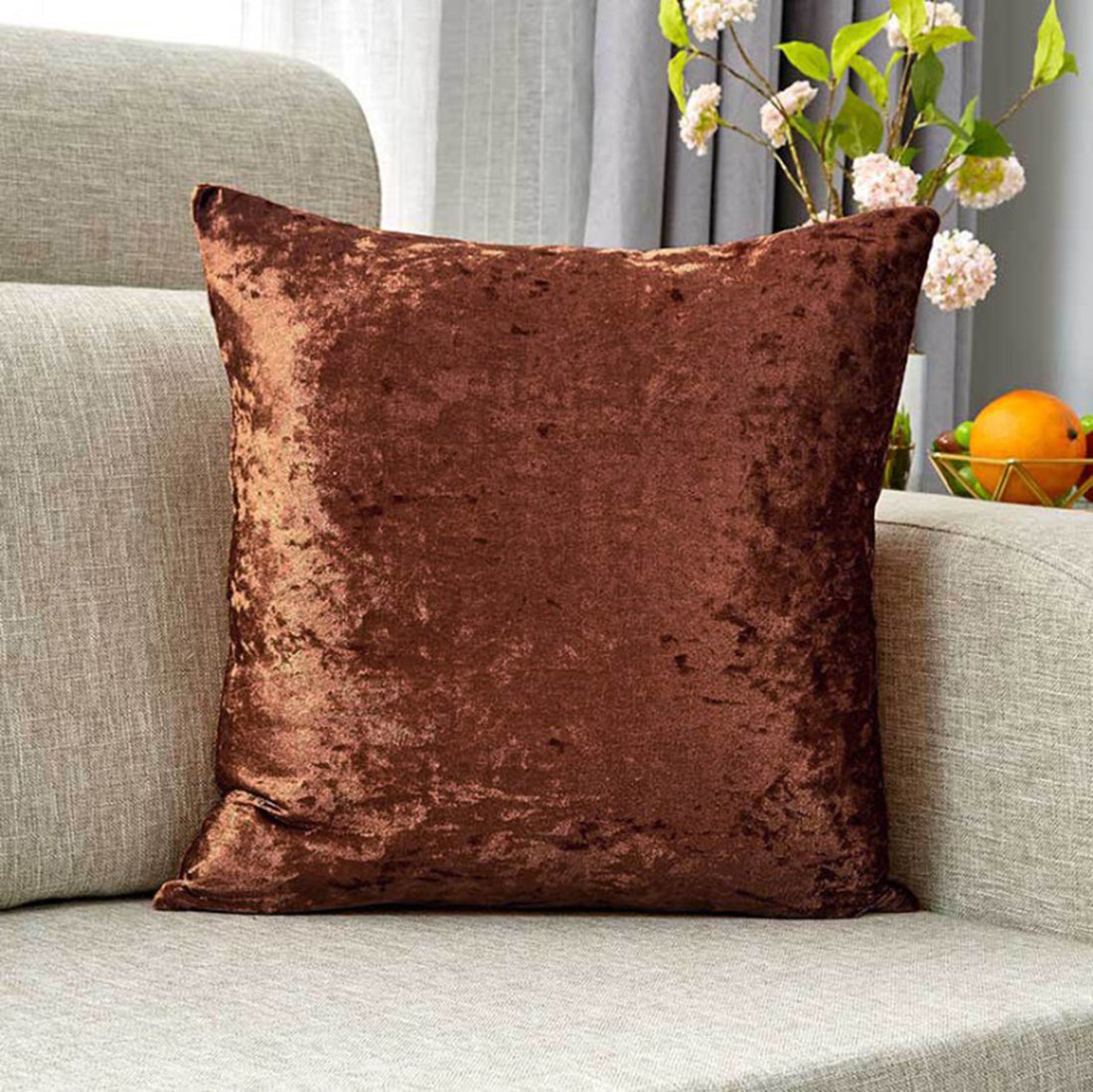 Velvet Home Decoration Throw Pillows (With 450g Inserts) size 18"x18"