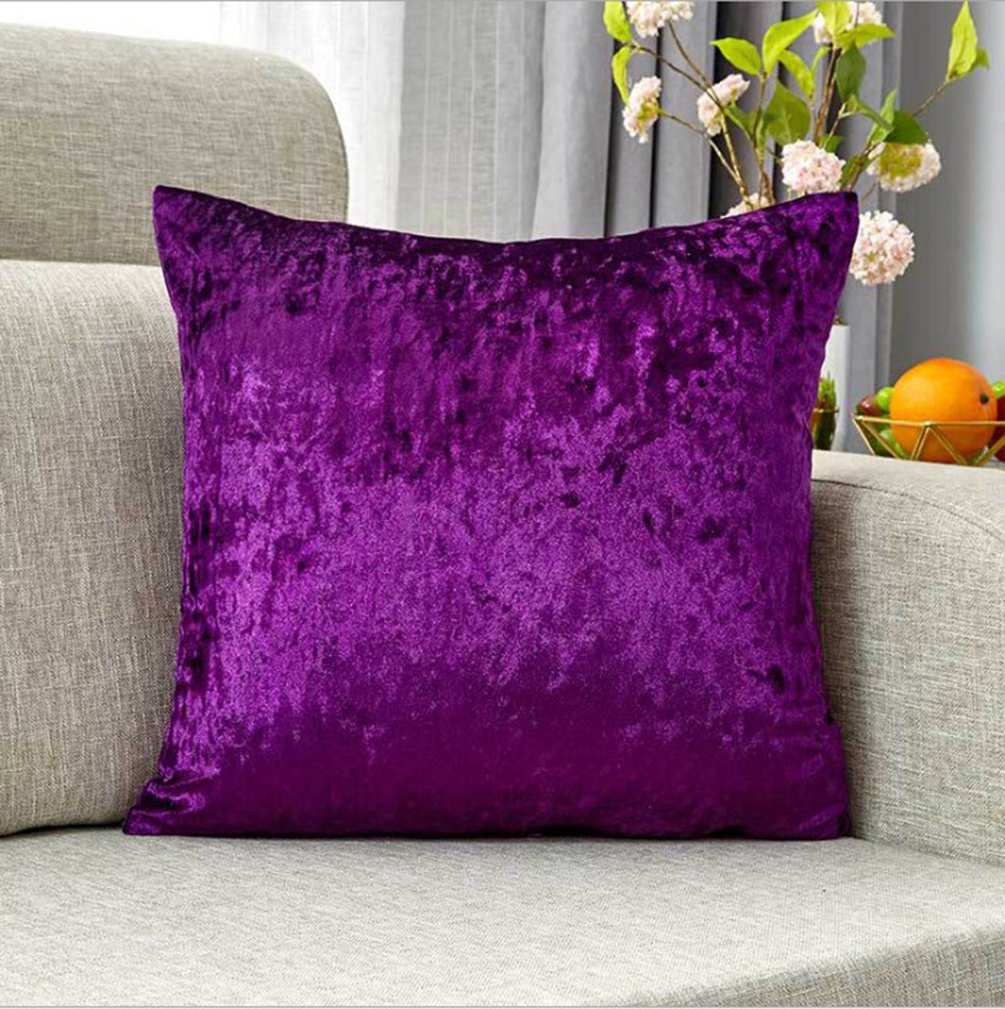 Velvet Home Decoration Throw Pillows (With 450g Inserts) size 18"x18"