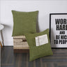 Set of 2 Polyester/Linen Blend Throw Pillow with magazine or tablet pocket on the side  size 18"x18"  450g insert
