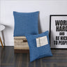 Set of 2 Polyester/Linen Blend Throw Pillow with magazine pocket on the side  size 18"x18"  450g inserts