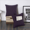 Set of 2 Polyester/Linen Blend Throw Pillow with magazine pocket on the side  size 18"x18"  450g inserts