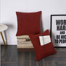 Set of 2 Polyester/Linen Blend Throw Pillow with magazine or tablet pocket on the side  size 18"x18"  450g insert